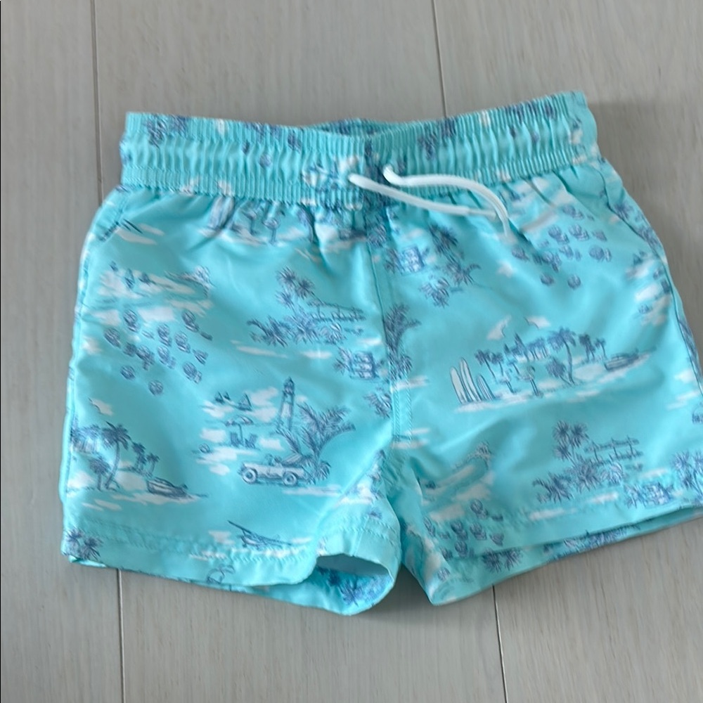 Gray Malin x Janie & Jack Blue Swim Trunks Nautical Print Quick-Dry